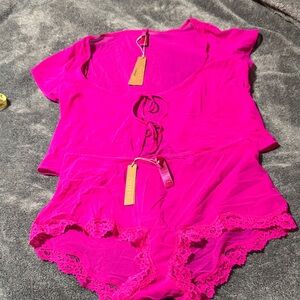 SKIMS Hot Pink Top and Brief